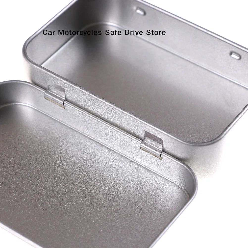 CMMetal Rectangular Empty Mini Tin Box Tinplate Push Candy Pill Cases