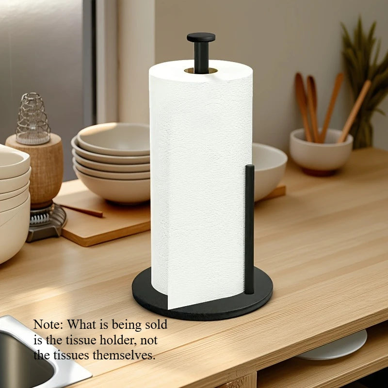 Stainless Steel Paper Towel Holder Kitchen Countertop Heavy Weighted
