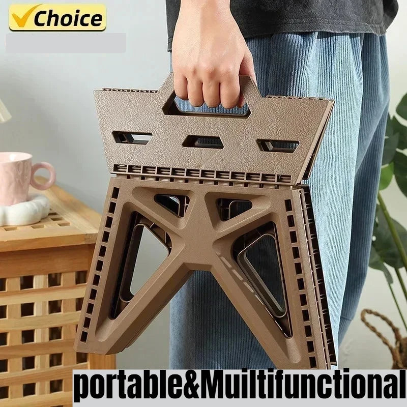 Portable Folding Stool Chair Multiple Uses Load Bearing Durable