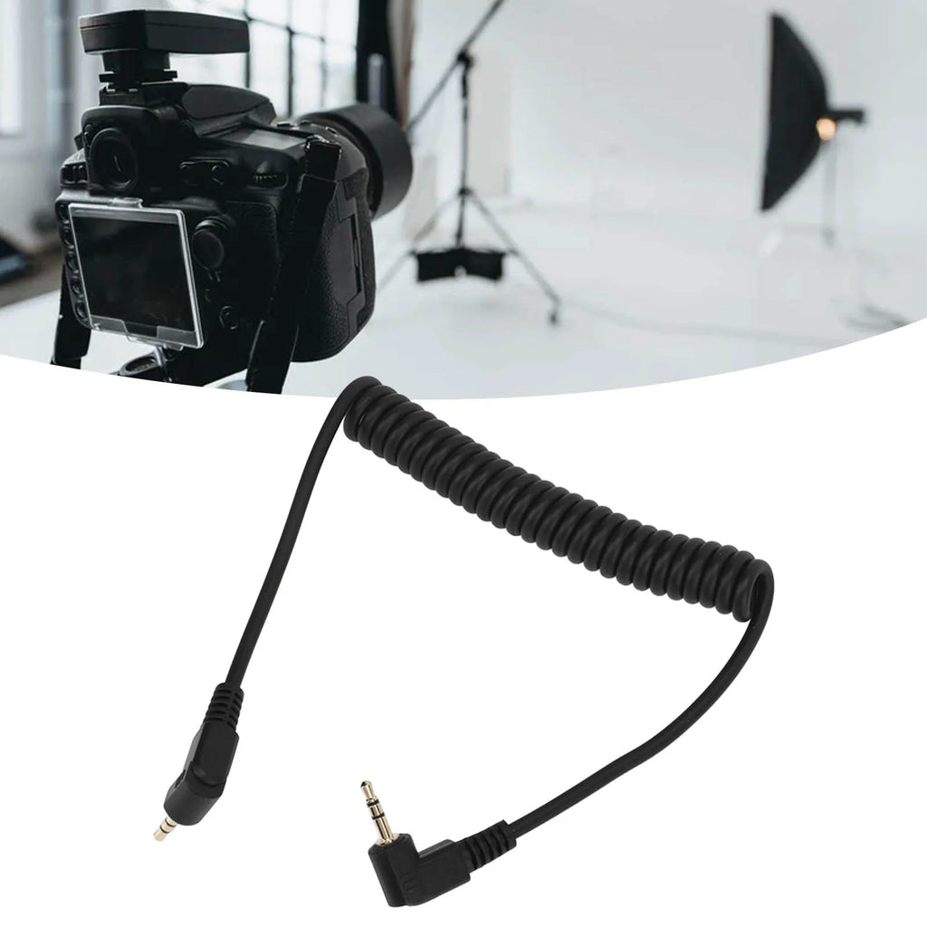 Flash Sync Cable Male Coiled Cord Olympus Camera EM Series DSLR