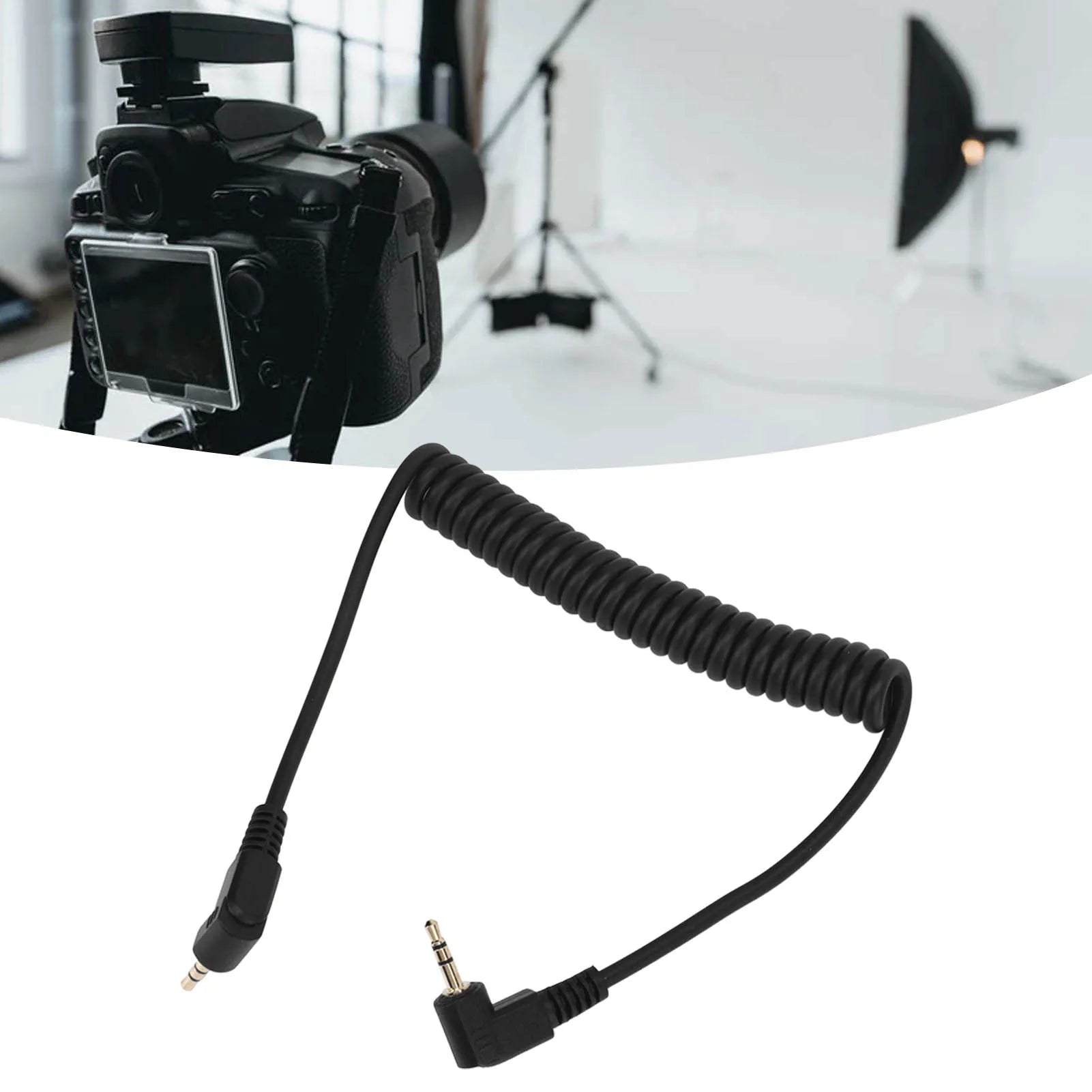 Flash Sync Cable Male Coiled Cord Olympus Camera EM Series DSLR