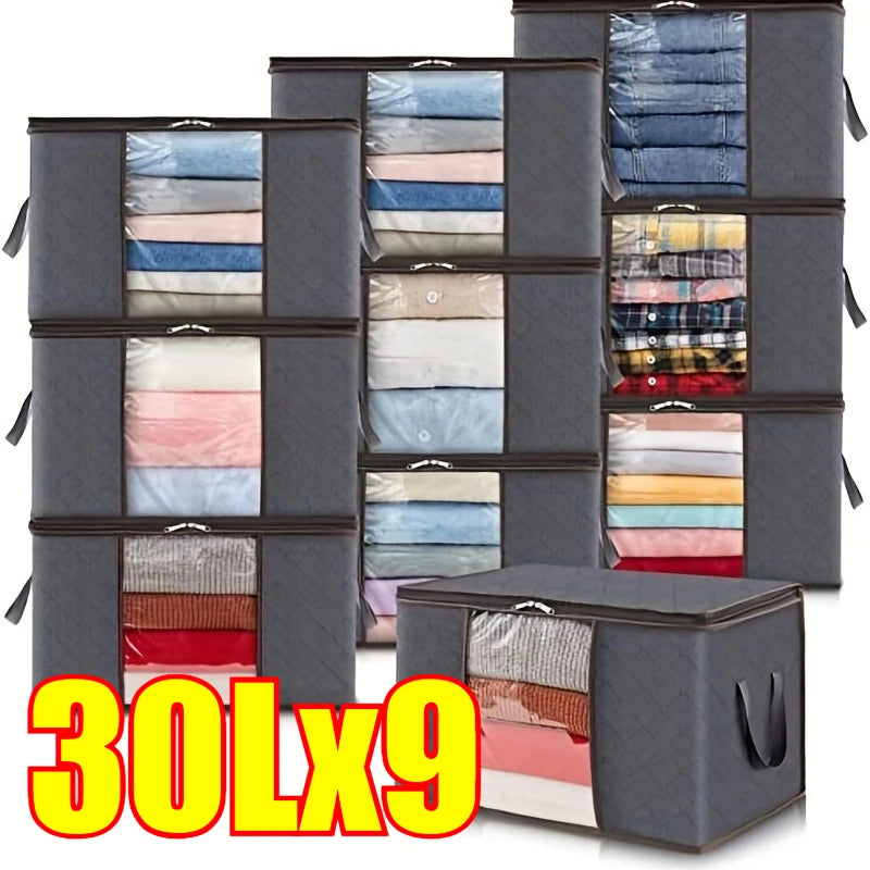 Clear Window Clothing Storage Foldable Shelf Storage Organizer Home Storage and Organization Bedroom Closet Organizer Zpaxo 9PCS-35L