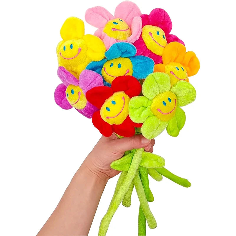 Artificial Plush Sunflower Daisy Flower Bendable Curtain Buckle