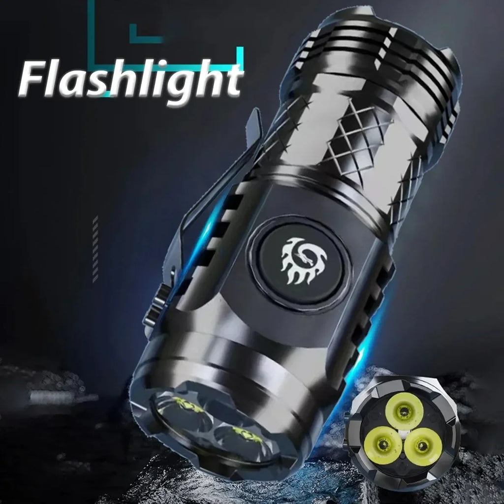 ESMARTER Mini 3-LED Flashlight | Type-C Rechargeable 800 Lumen