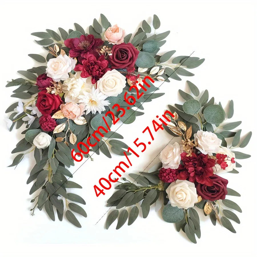 Artificial Flower Wedding Arch Decorations Welcome Sign Bohemian