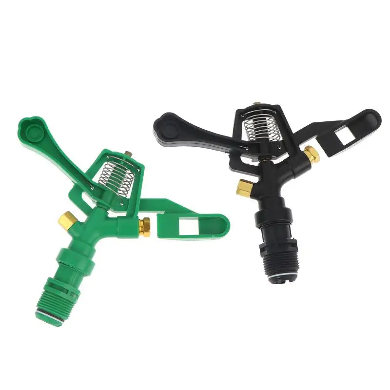 34 Inch Male Thread Plastic Double Spray Nozzle 360 Degree Rotating Sprinkler for Lawn Garden Irrigation Coverage Zpaxo