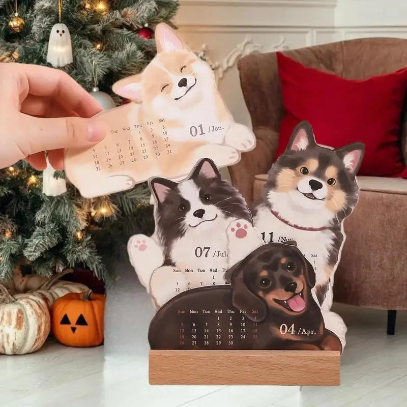 Essential 2026 Cat Dog Themed Desk Calendar Keep Organized At Home Zpaxo