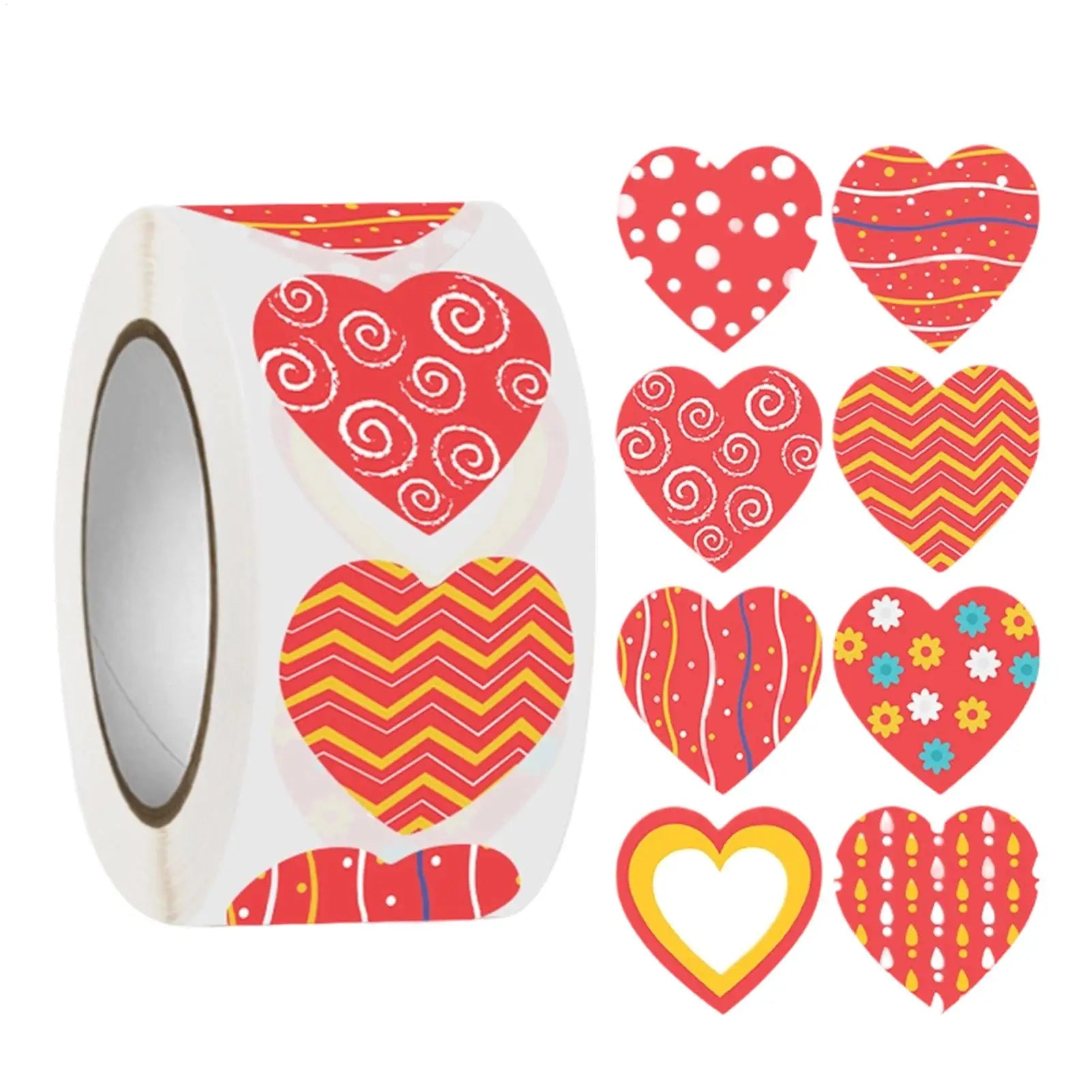 Valentine Heart Stickers 500 Pieces Heart Shape Labels Decals Decorative Sticker For Wedding Birthday Party Classroom Zpaxo