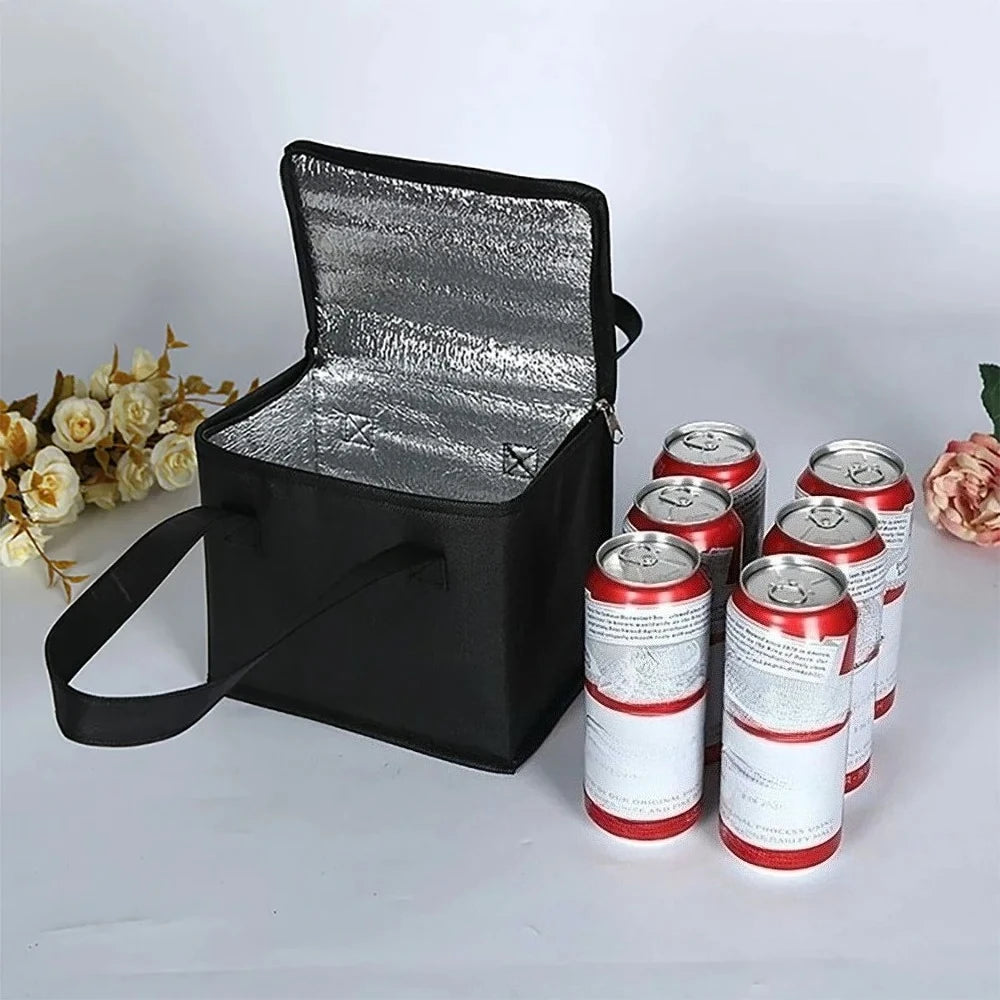 Portable Lunch Cooler Bag Folding Insulation Picnic Ice Pack Food Thermal Bag Drink Carrier Insulated Bags Beer Delivery Bag Zpaxo