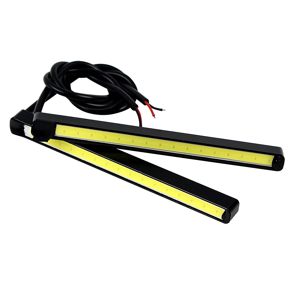 DC 12V COB Car DRL LED Daytime Running Lights Driving Fog Lamps