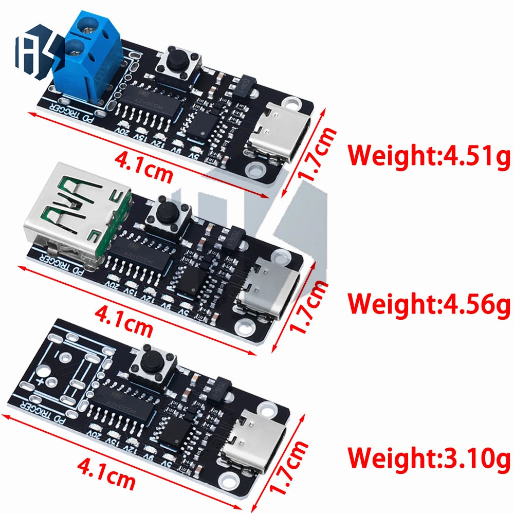100W 5A USB-C PD3 0 QC3 Fast Charging Trigger Module Boost Converter Zpaxo