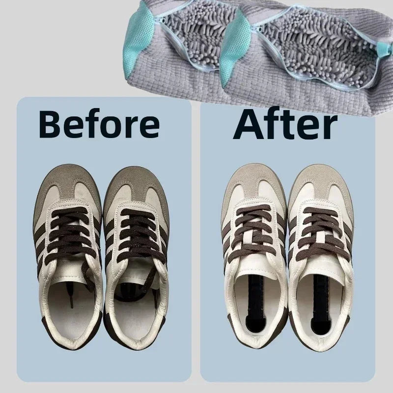 Reusable Plastic Shoe Laundry Bag - Sneaker Cleaning Kit, Ideal for Home Storage and Travel，round for Sneakers and Shoes Zpaxo