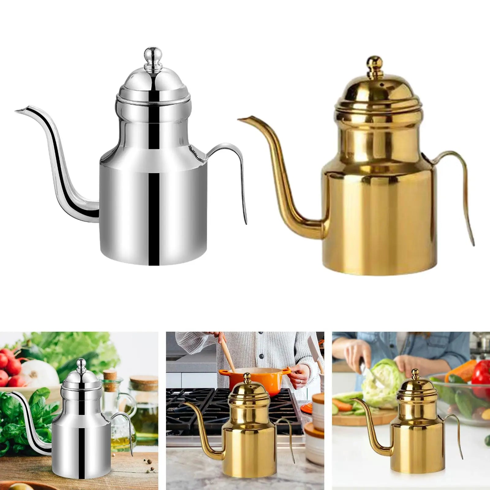 Olive Oil Dispenser Bottle Leakproof Dispensing Pourer Elegant Appearance Oil Dispenser for Cooking and Barbecue Oil Bottle Zpaxo
