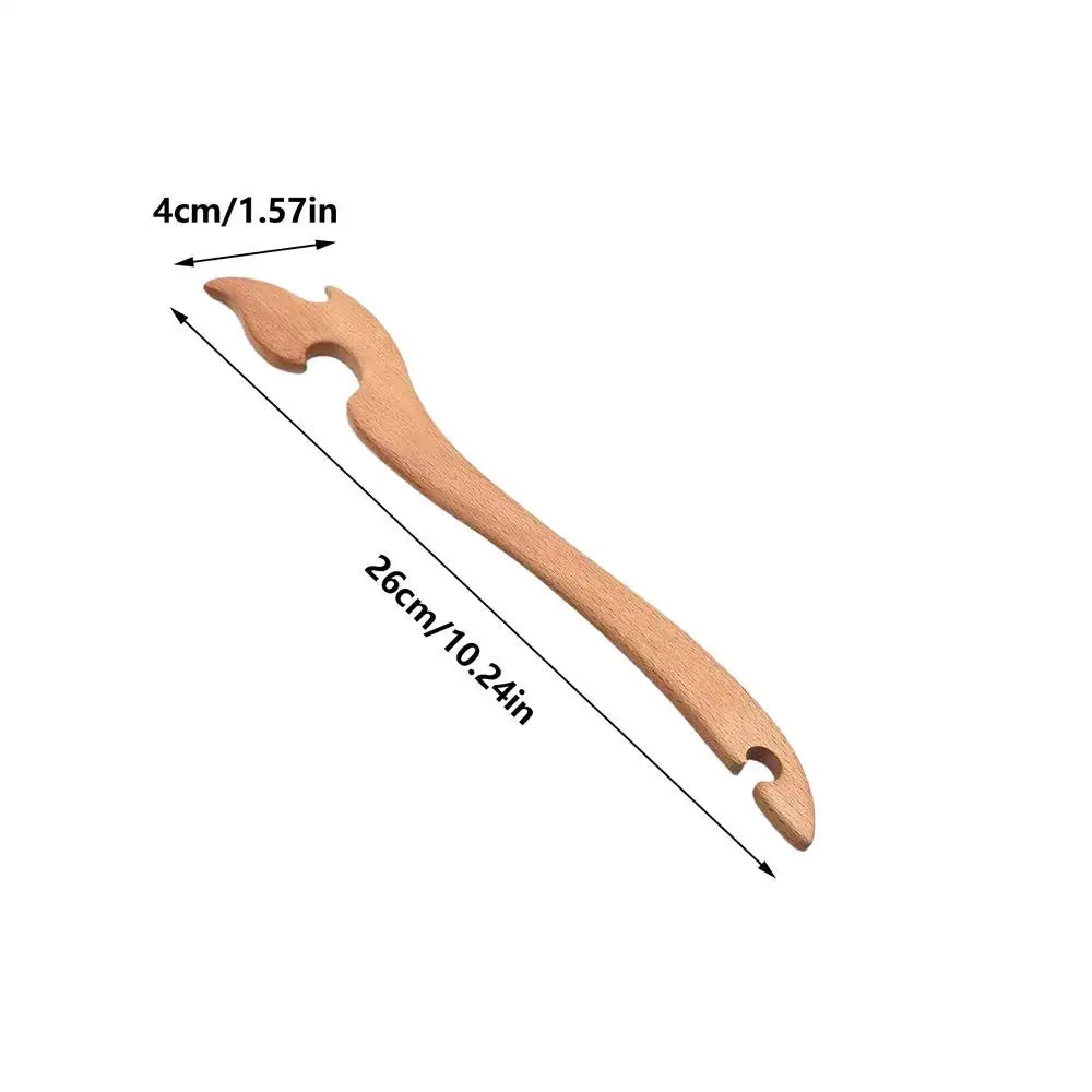Oven Rack Puller Tool Wooden Long Handle Heat Safe Kitchen Gadget