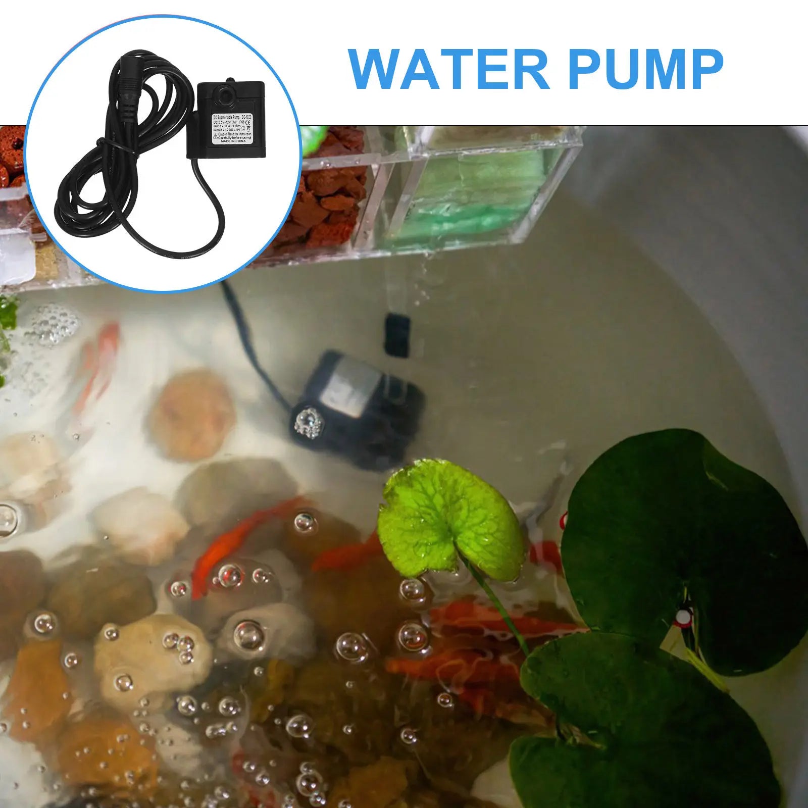 Dc-1020 Dc 12V 3W Adjustable Mini Aquarium Submersible Water Pump