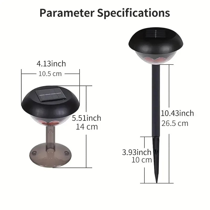 Waterproof Outdoor Solar Pathway Lights Flower Shade Yard Garden Decor Solar Powered Lighting for Backyard Walkway Zpaxo