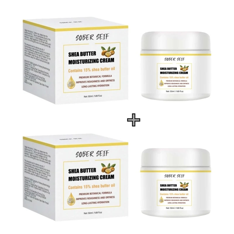 50ml Deep Hydrating Nourish Cream Shea Butter Hyaluronic Acid Ceramide Repair Skin Damage Anti‑Dryness Moisturizer Zpaxo 2pcs