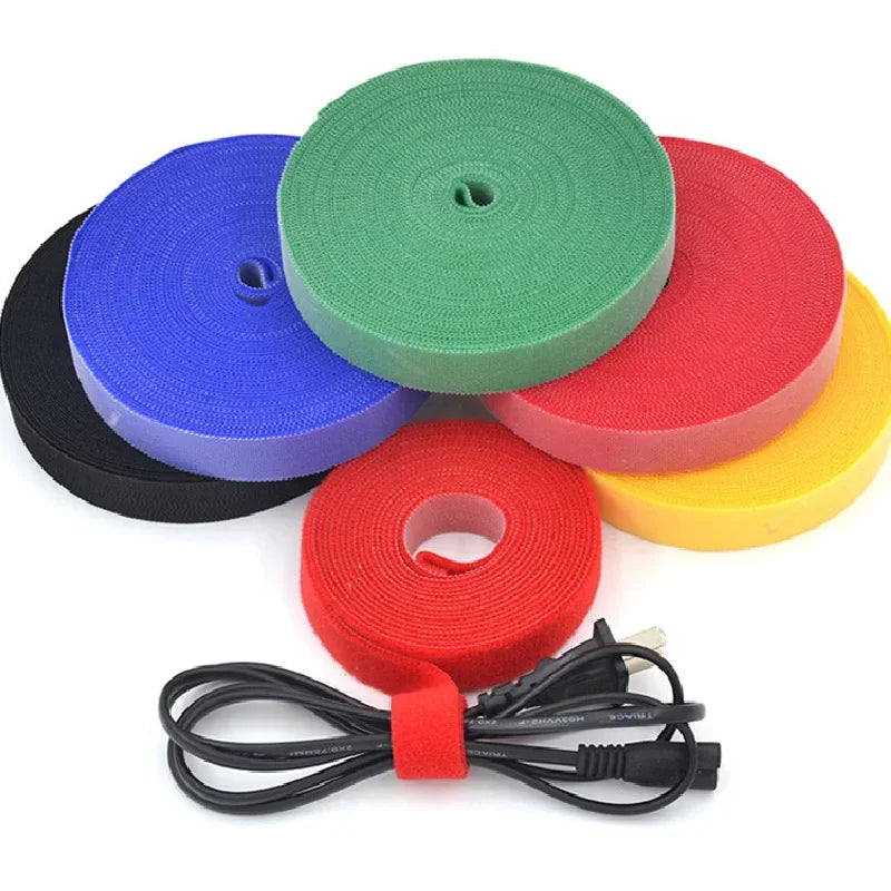Width 5M Roll Fastening Tape Cable Ties Reusable Double Side Self Zpaxo
