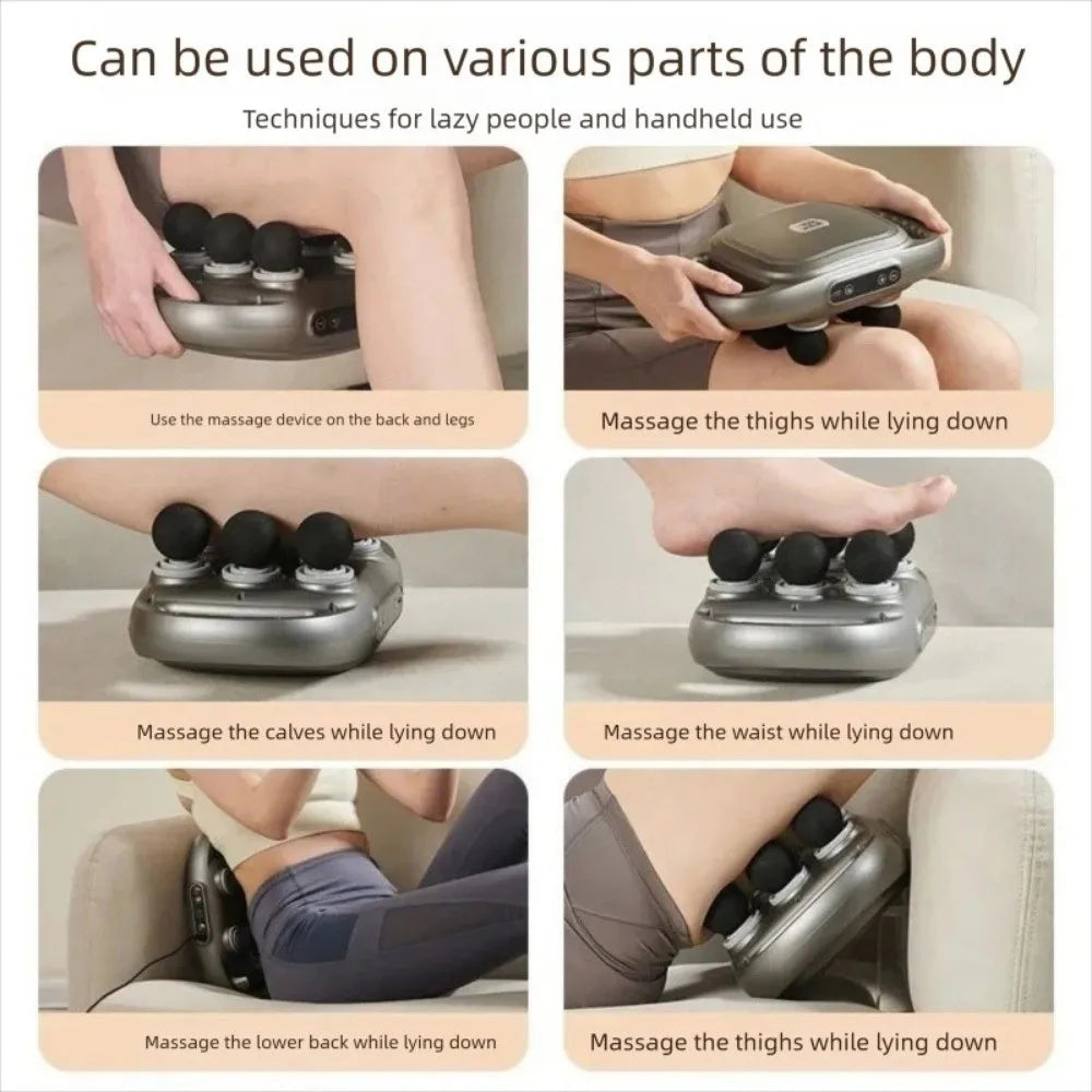 6-Heads Fascia Muscle Massager Professional Rechargeable Massage Zpaxo
