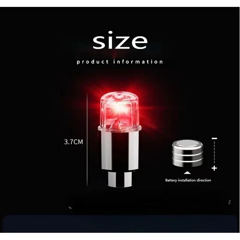 LED Tire Valve Cap Wheel Lights – Car, Motorcycle & Bike