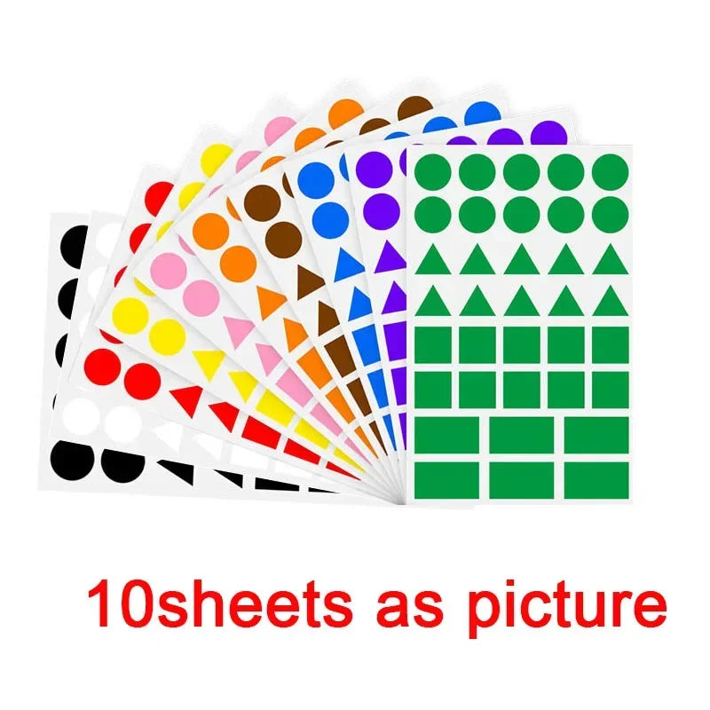 Colored Triangles Rectangular Dot Stickers Kids Student Jigsaw Puzzle