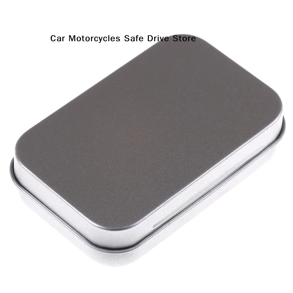 CMMetal Rectangular Empty Mini Tin Box Tinplate Push Candy Pill Cases