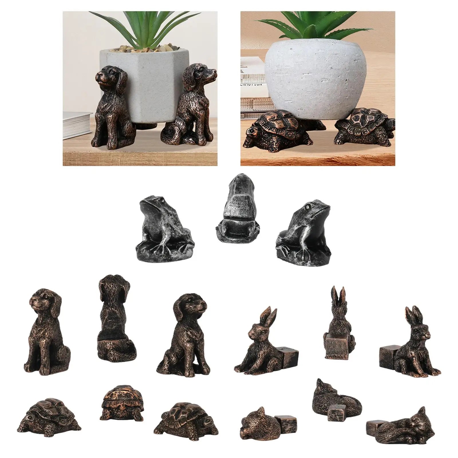 3-Pack Animal Resin Plant Pot Feet – Indoor & Outdoor Pot Risers Plant Pot Risers Zpaxo