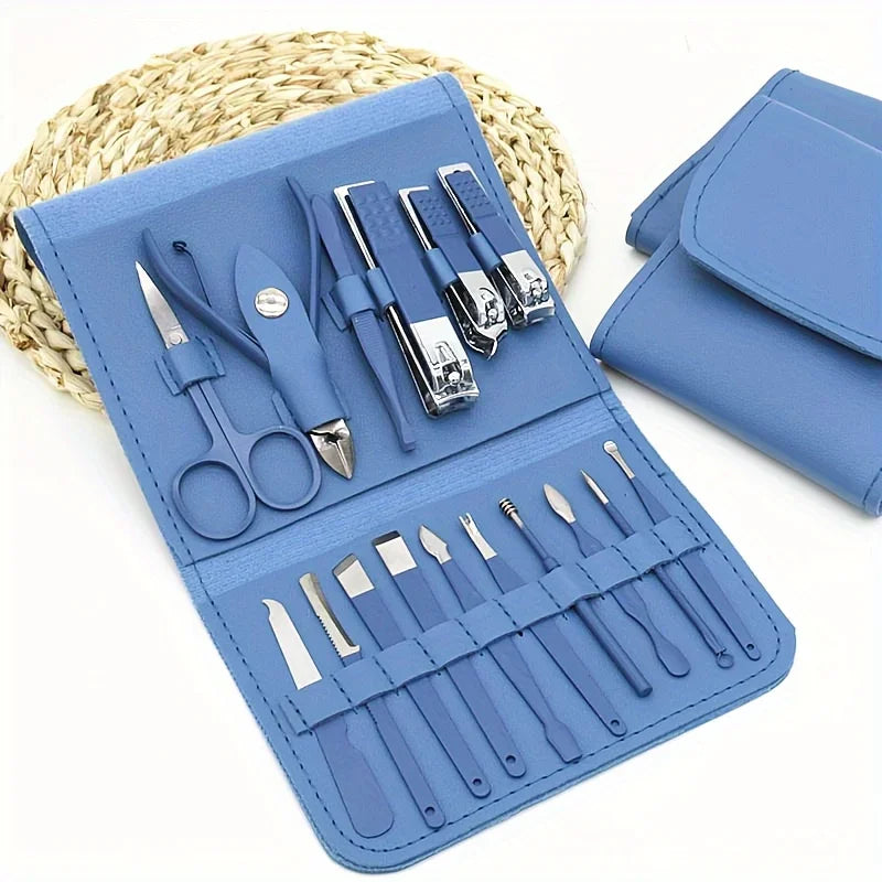 Professional Nail Clippers Cuticle Nippers Travel Case Manicure