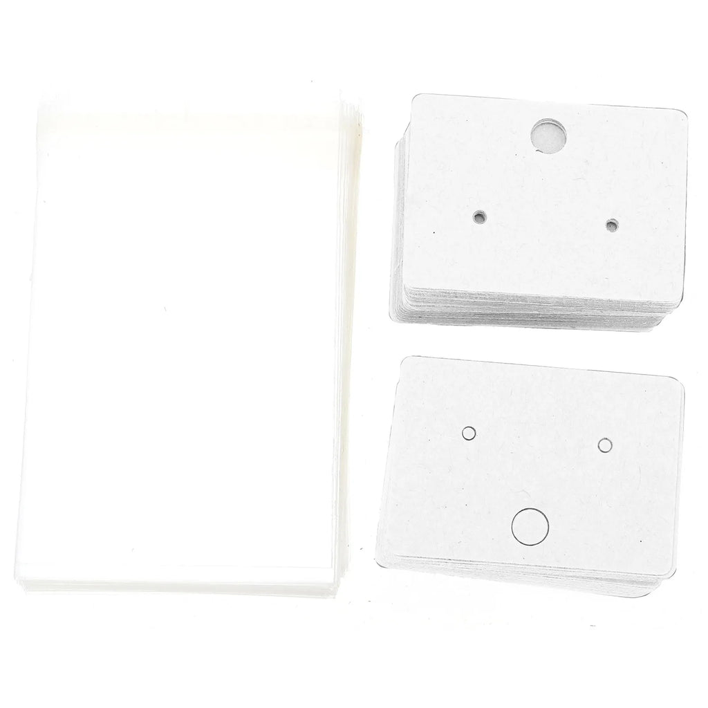 Jewelry Display Cards Earrings Thick Cardboard Rectangle Holders Opp