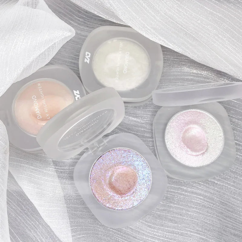 Diamond Highlighter Palette Glitter Glossy Pearlescent Shiny