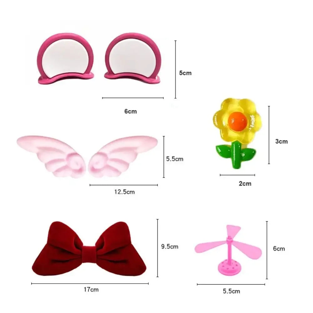 Bowknot Motorcycle Decorative Flowers Wings Helmet Accessories Cute Zpaxo