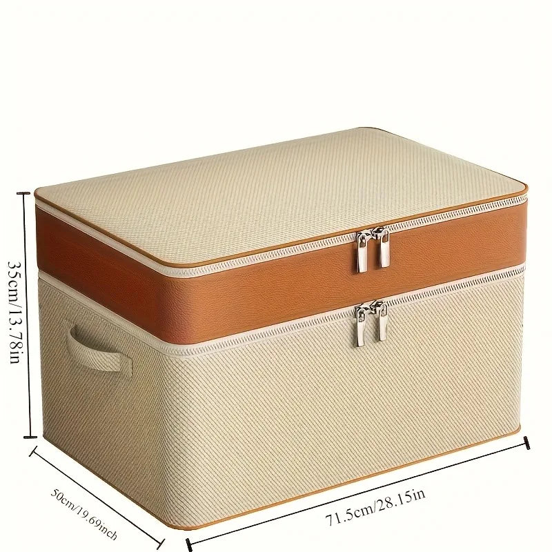 Jumbo Foldable Storage Bin Polyester Organizer-extra Large Dustproof