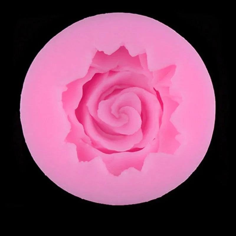 3D Rose Chocolate Mold Fondant Cake Decorating Tools Silicone Soap s Zpaxo