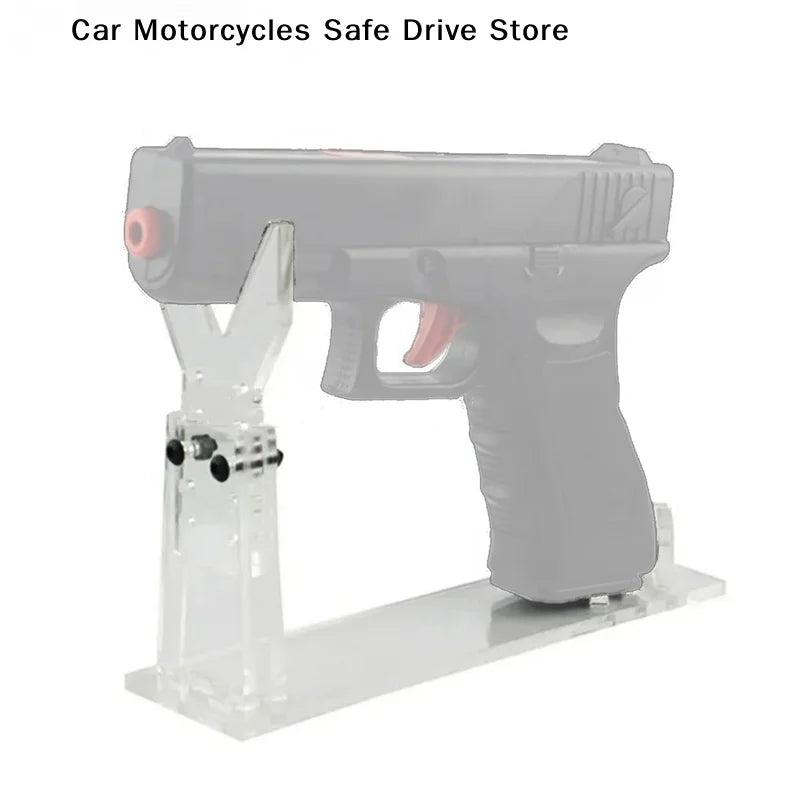 CMHot Clear Acrylic Hand Gun Display Stand Pistol Rack Holder 5 Gears