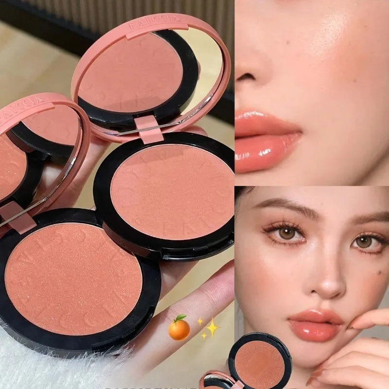 Monochrome Blush Matte Shimmer Natural Cheek Brightening Face