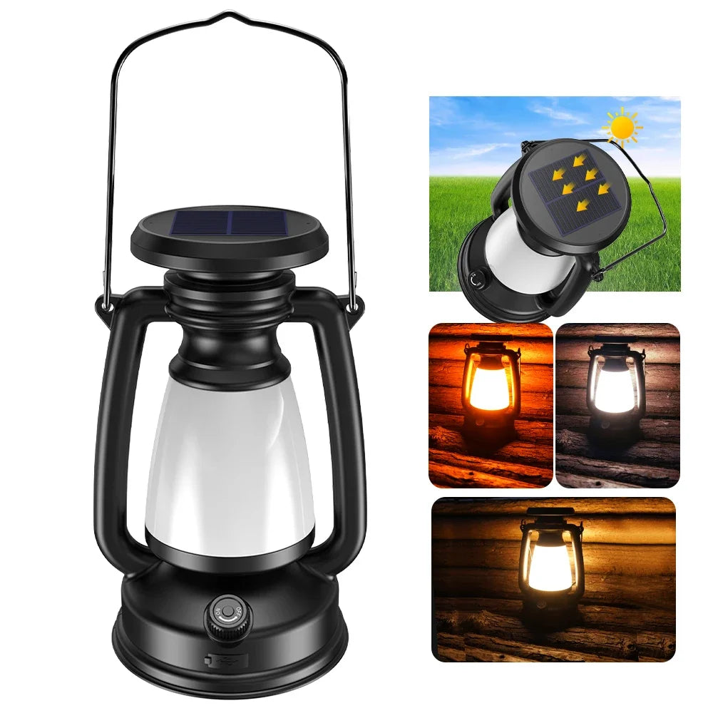 Solar USB Rechargeable Camping Lantern – Dimmable LED Light Camping Lantern Zpaxo