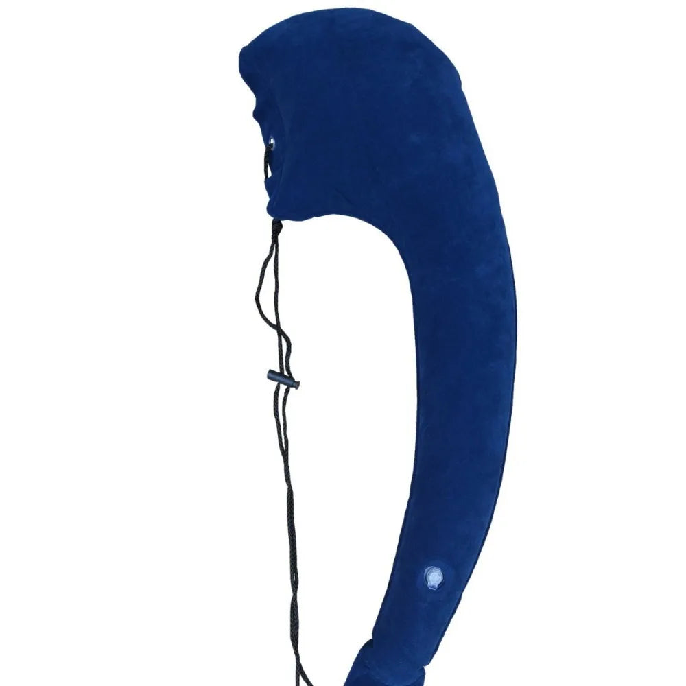 PVC Travel Inflatable Pillow Ergonomic Comfortable Sleeping Portable Zpaxo Dark Blue