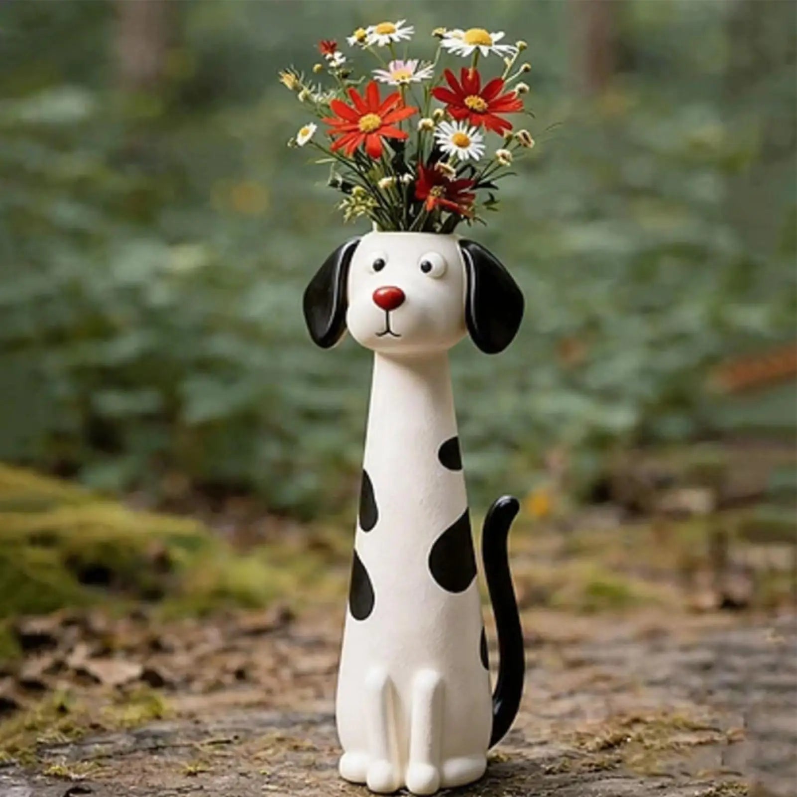 Vases Home Decor Resin Dog Desk Ornament Handcrafted Vase Shelf