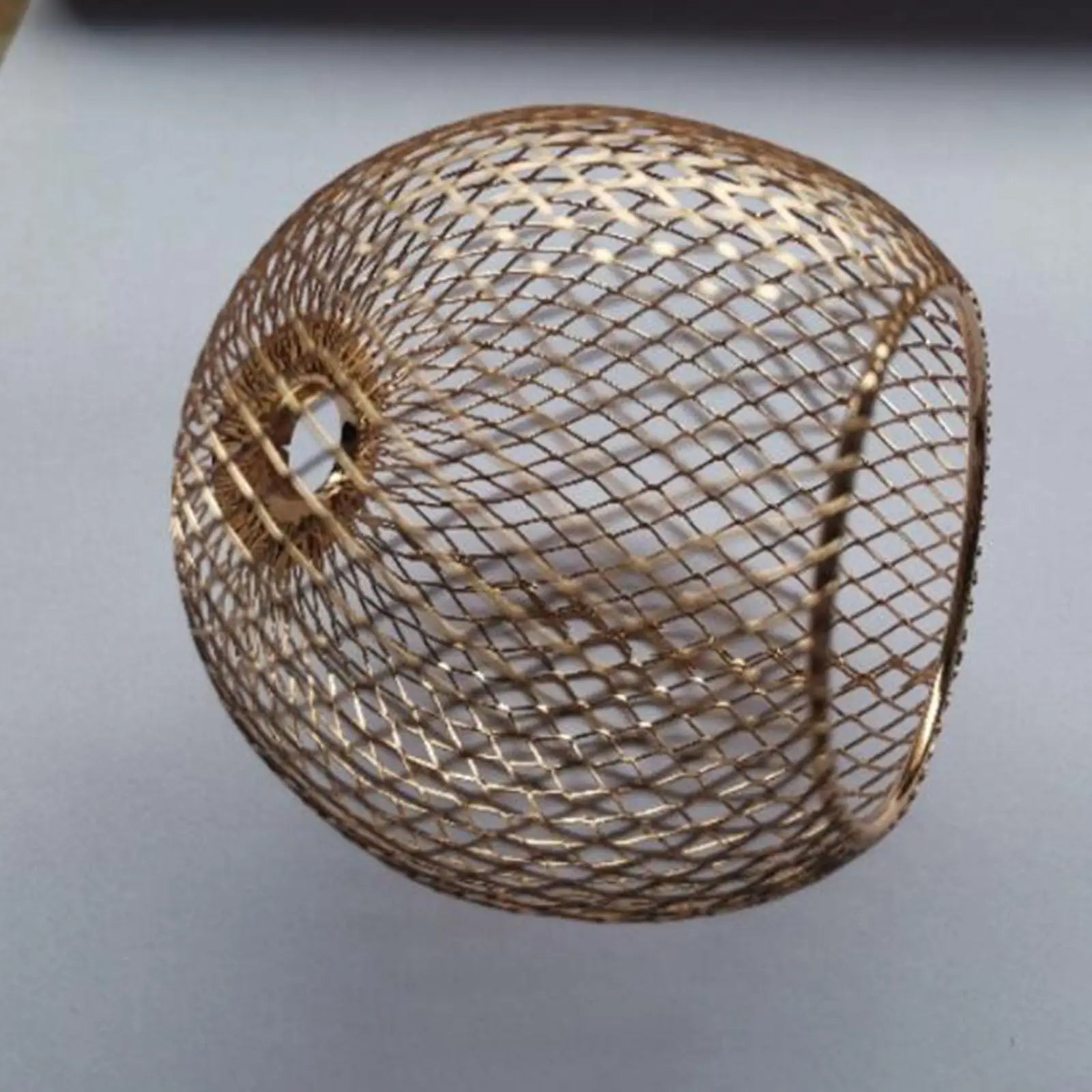 Iron Wire Lampshade Weave Retro Style Lighting Fixtures Cover Chandelier Lampshade for Cafe Bedroom Bar Restaurant Farmhouse Zpaxo