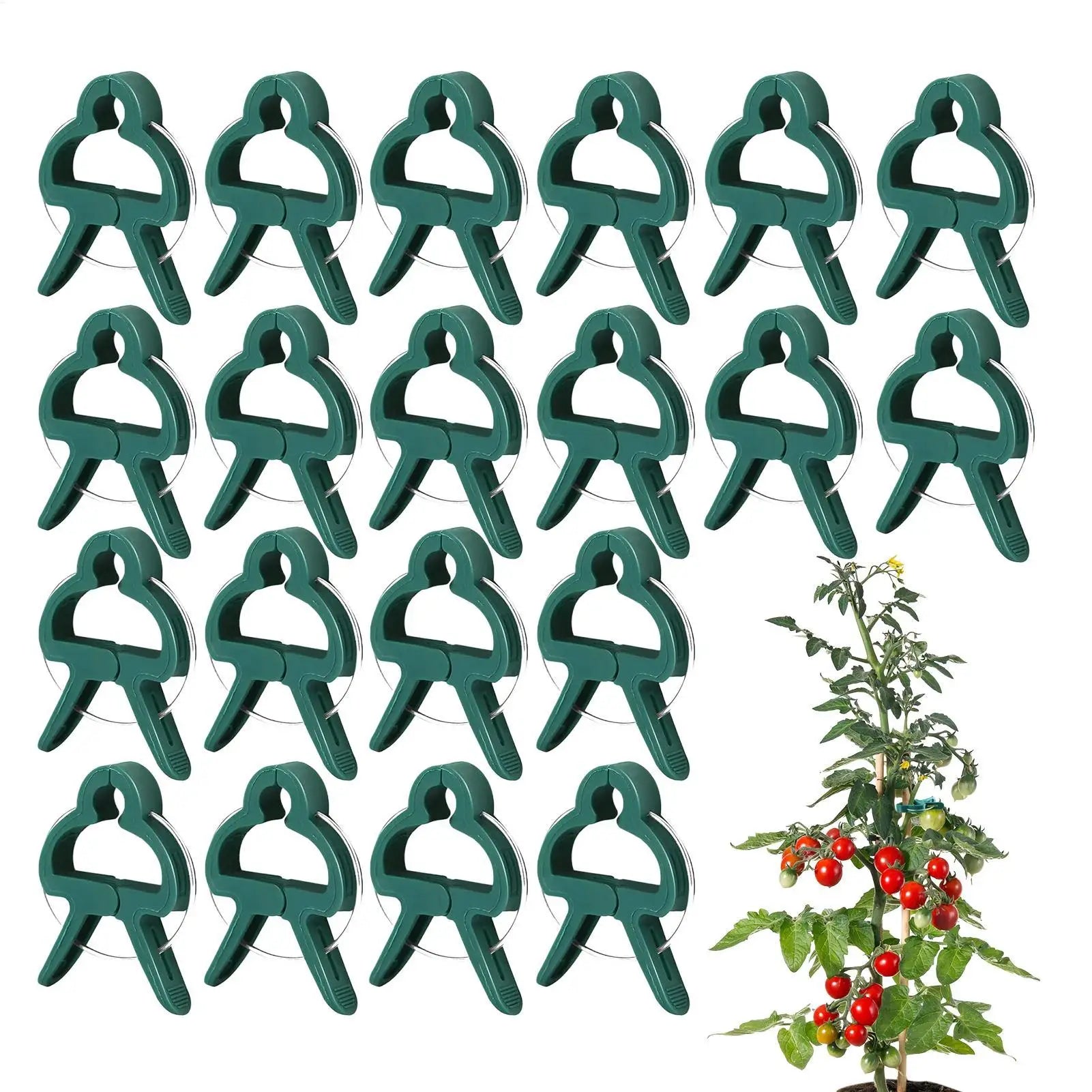 20-Pack Reusable Plant Clips – Tomato, Vine & Flower Support Plant Support Clips Zpaxo