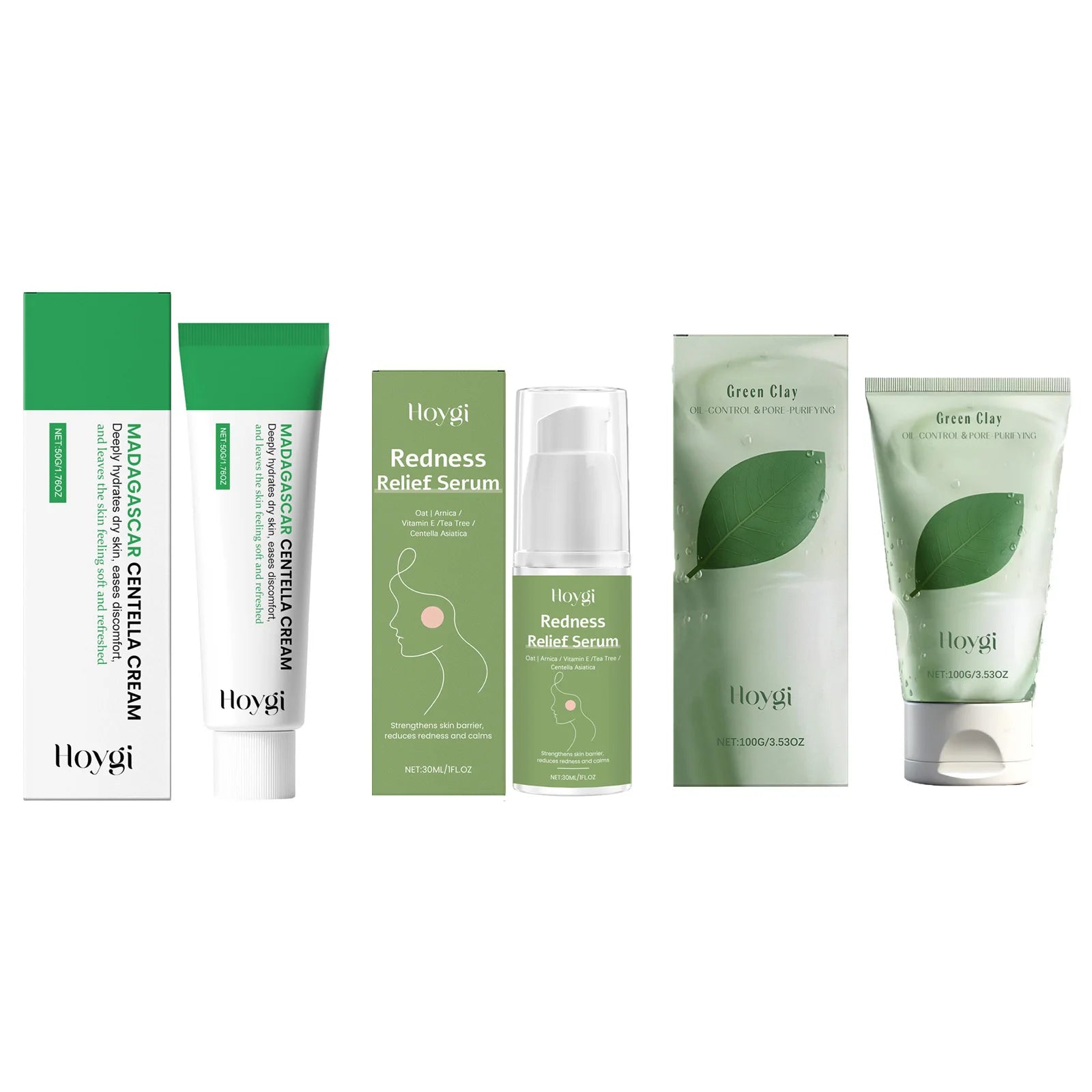 Hoygi Centella Asiatica Skincare Set – Cleanser, Cream & Serum Skincare Set Zpaxo 3 IN 1