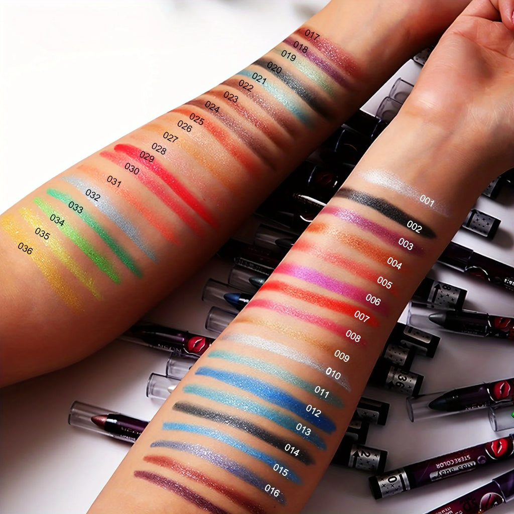 Pearly Eyeshadow Pen Eyelid Under Crease Pen Shimmer Glitter High Pigment Brightening Monochrome Eyeshadow Makeup Stick Zpaxo