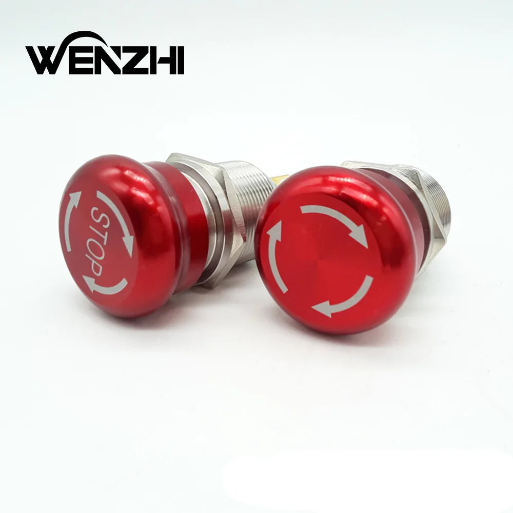 Emergency Stop Buttons E-STOP Power Switch Controller 220v Electrical Outlets NO+NC 16/19/22mm Red Symbol 1NO1NC 2NO2NC Latching Zpaxo
