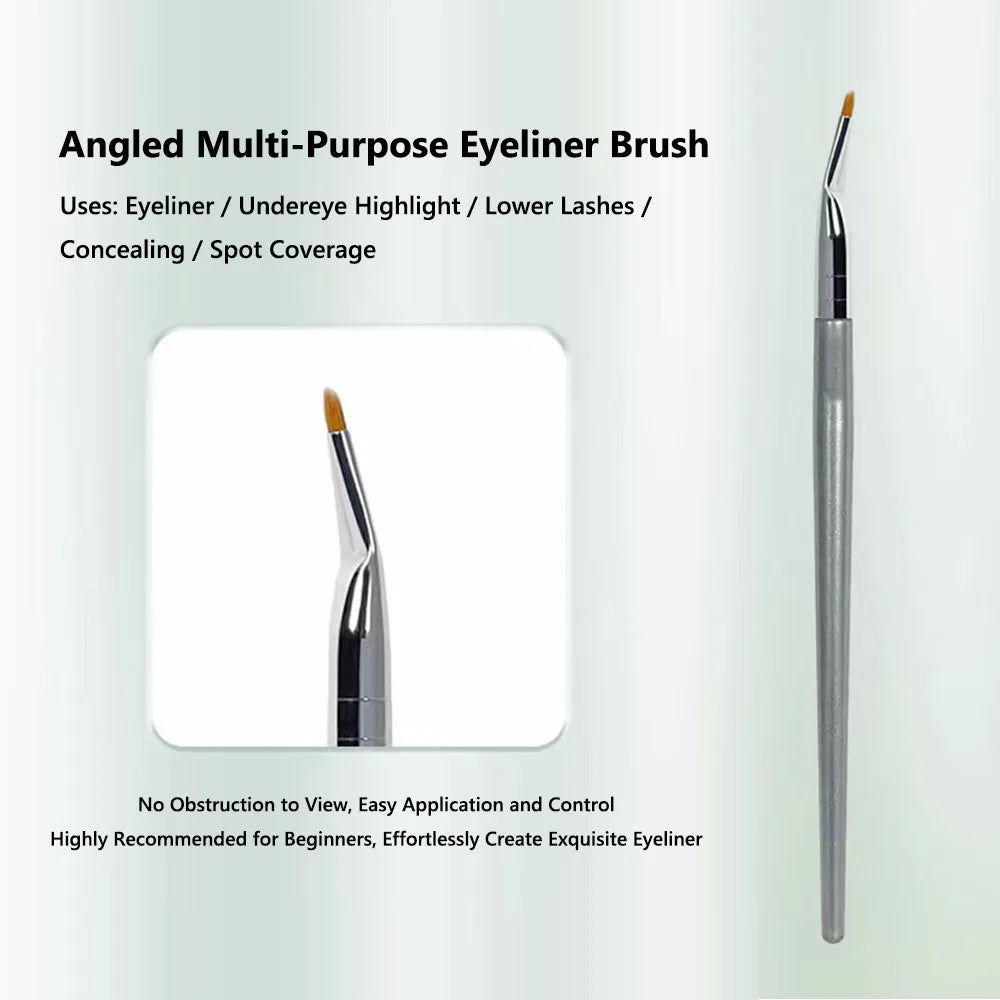 Precise Application Bent Liner Makeup Brushes Makeup Tool Angled Design Angled Eyeliner Brush Cosmetic Brush Eye Brow Tool Zpaxo A