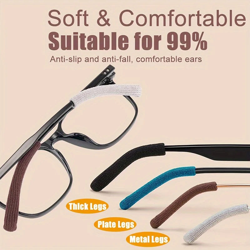 Upgraded Soft Glasses Ear Pads&non-slip Knitted Clips Comfortable