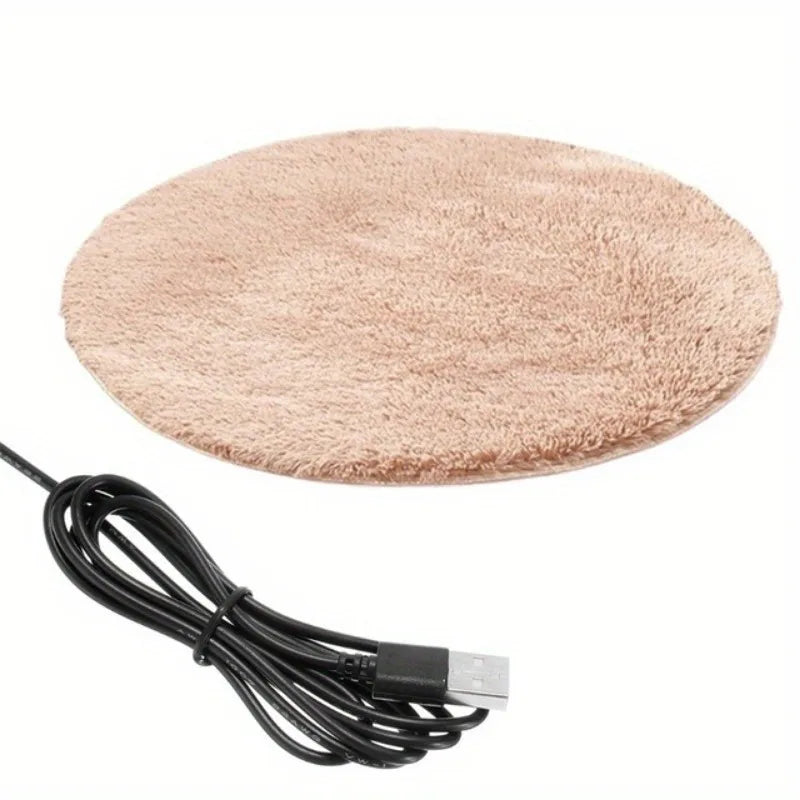 Pet Heating Pad Waterproof Anti-scratch Dog Cat USB Interface Zpaxo Light Camel Color