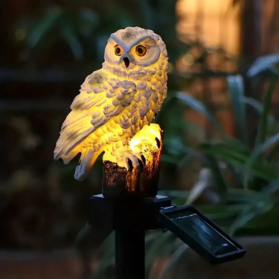 Solar-powered Owl Garden Ground Light Outdoor Waterproof LED Lawn
