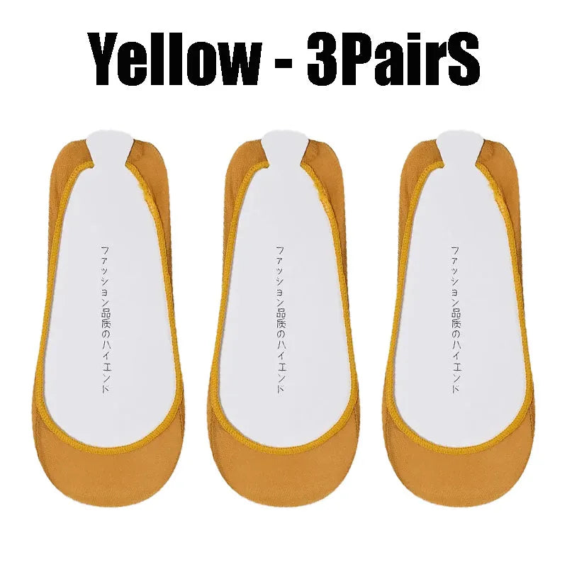 Invisible Silicone Anti-slip Short Socks Summer Ice Silk Ultra-thin