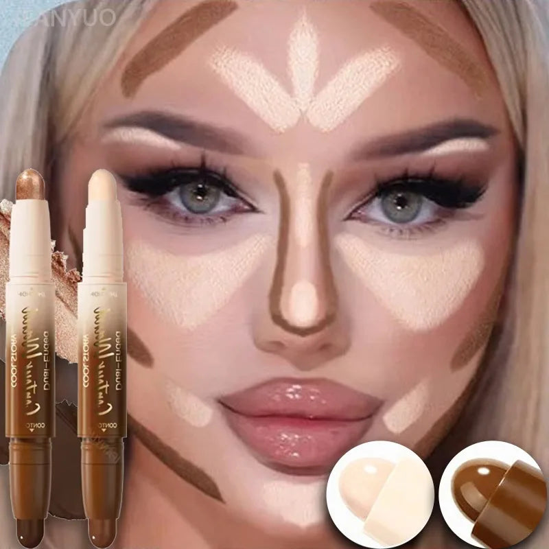 Contour Stick Double-ended Highlight Shadow Cream Waterproof Full