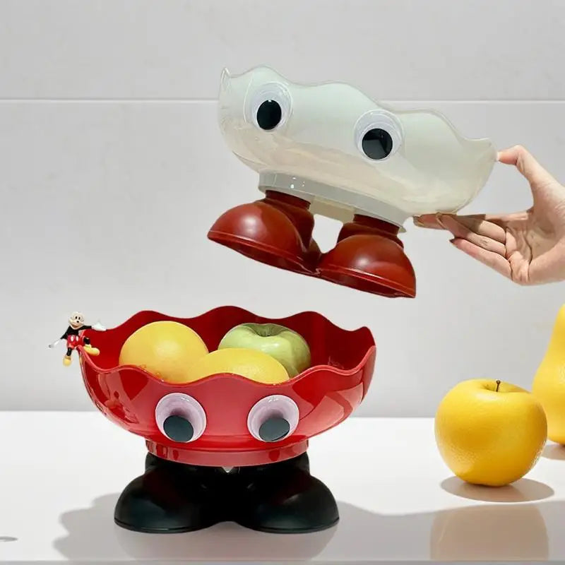 Deluxe Footed Fruit Bowl Home Drainable Glamorous Platter Nuts Candy Zpaxo